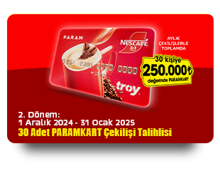 01 Aralık 2024 - 31 Ocak 2025 10 adet Param Hediye Kart Talihlileri
